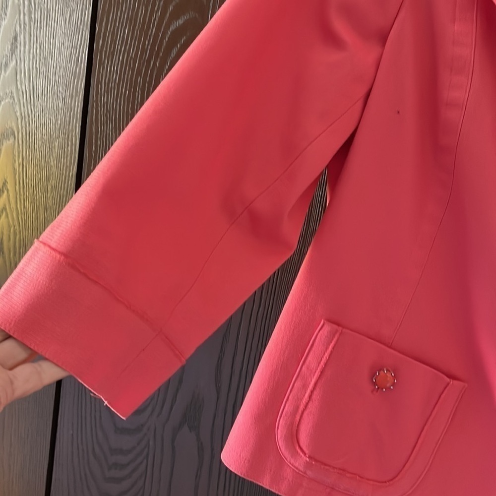 Pursuits, ltd coral 3/4 sleeved jacket. Size 10. - Picture 4 of 8
